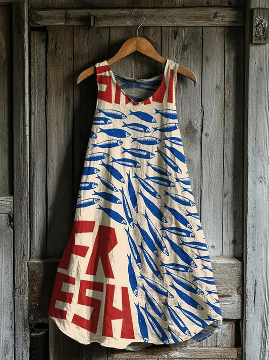 Fresh Catch Art Tank Dress